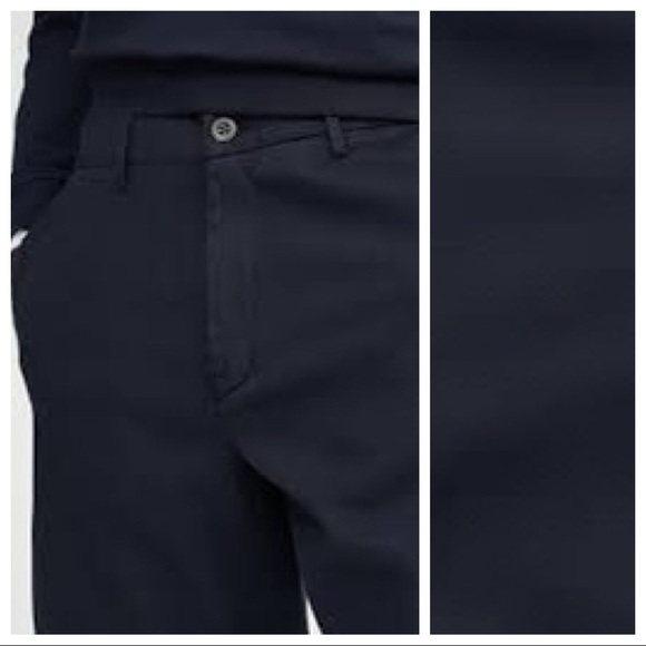 NWT. Massimo Dutti Cotton Navy Blue Bermuda Shorts. Size 30. - Picture 4 of 9